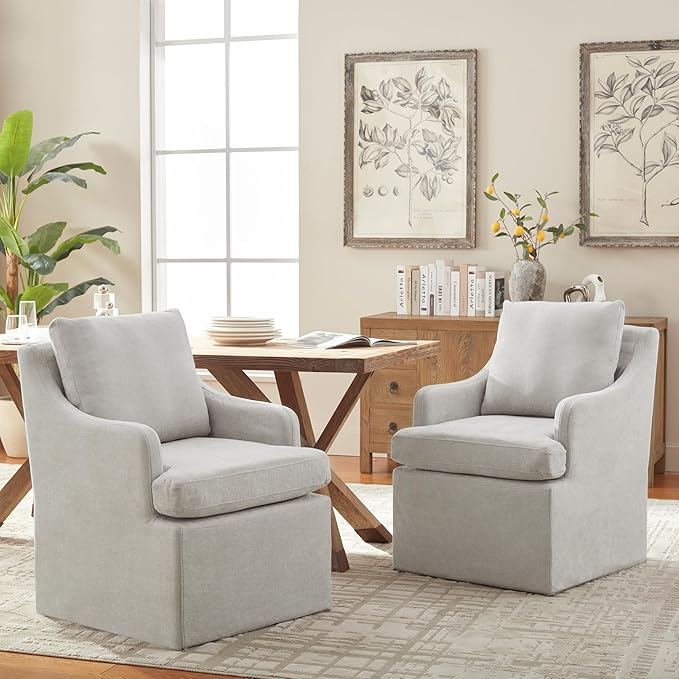 VKNOW Upholstered Dining Chairs Set of 6, Modern Kitchen Chairs Dinner Chairs