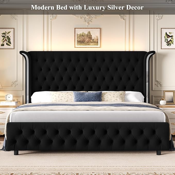 Keyluv Full Smart LED Bed Frame