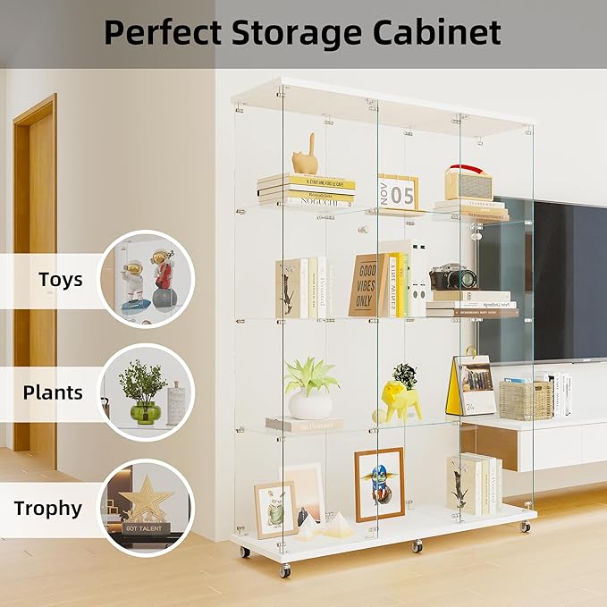 LFT HUIMEI2Y Glass Display Cabinet 12 Shelves