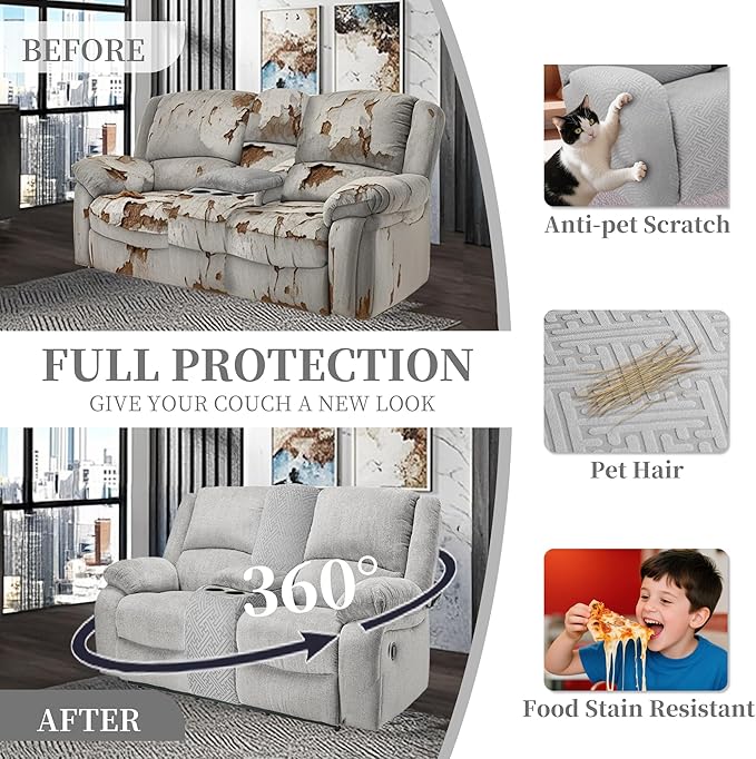 100% Waterproof Sectional Recliner Couch Covers