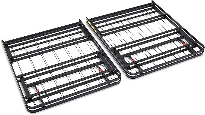 Amazon Basics Bed Frame with Storage, Foldable Metal Platform, Sturdy Steel