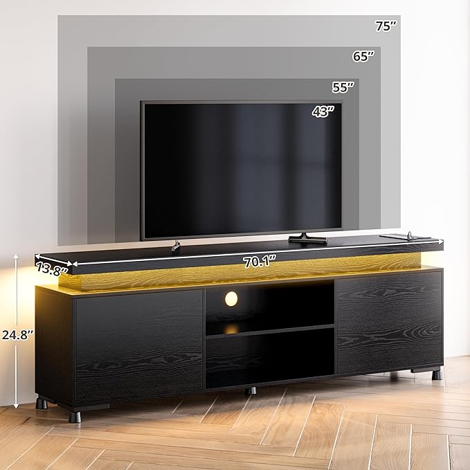 IRONCK TV Stand for TVs 85 inch, Entertainment Center