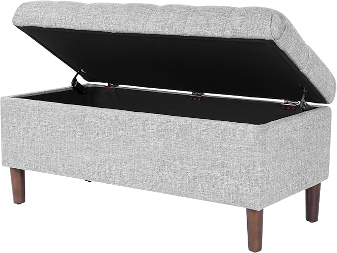 Homepop Home Decor | Tufted Ainsley Button Storage Ottoman Bench
