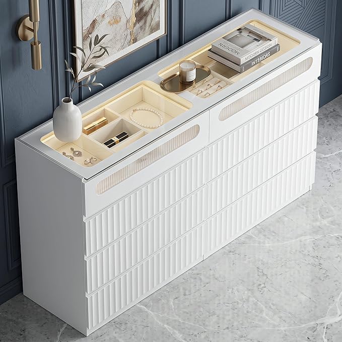 senlin Fluted 8 Drawer Dresser,