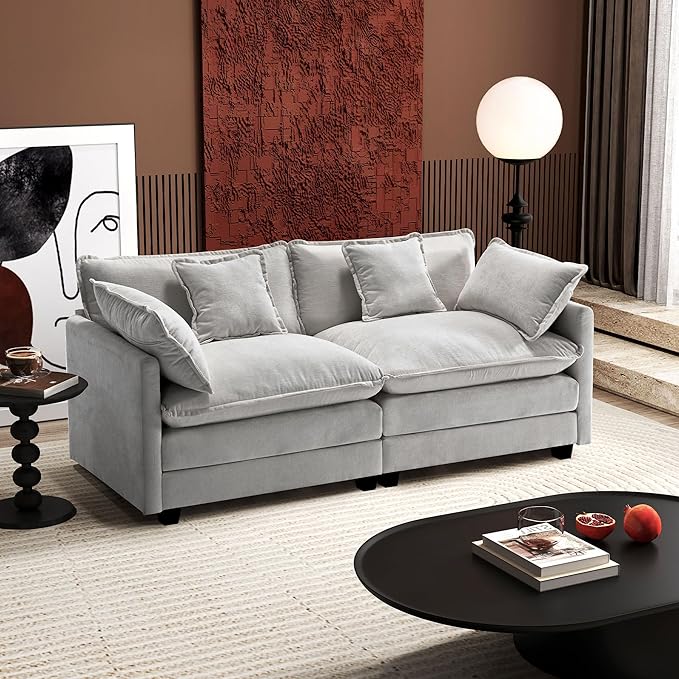 Ihanherry Cloud Sofa 77 Inch Loveseat, Modern Sectional Couch, 2-Seats Sofa