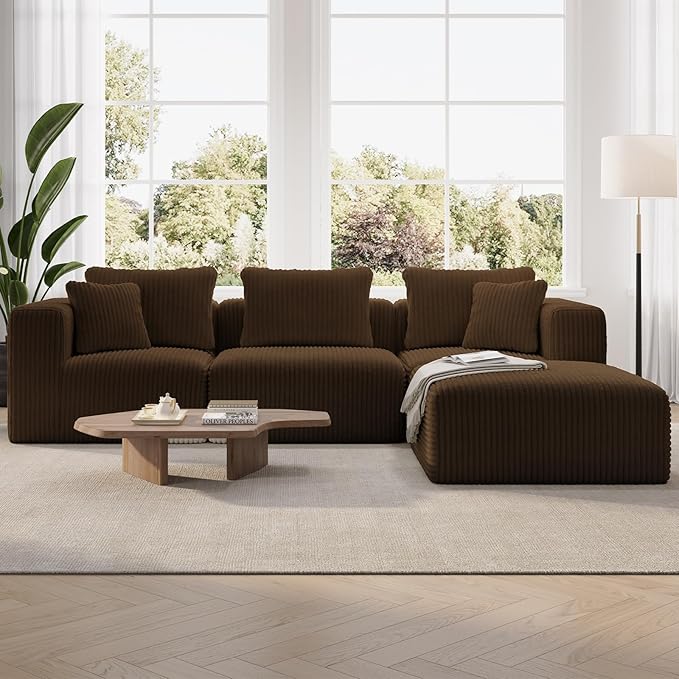 Novilla 106" Modular Sectional Sofa, Modern Cloud Sectional Couch