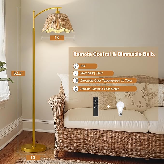 Oneach Arc Floor Lamp for Living Room