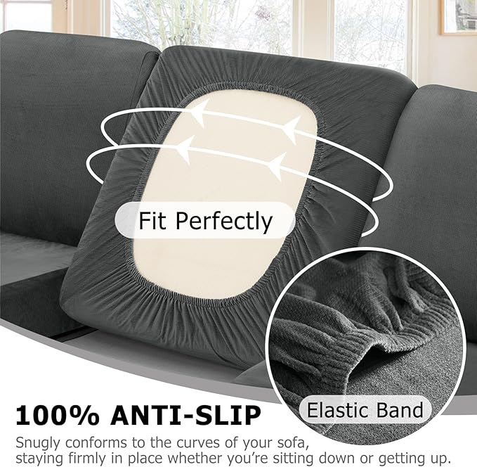 Arfntevss Sectional Couch Covers L Shape Couch Cushion Covers Slipcovers Fitted
