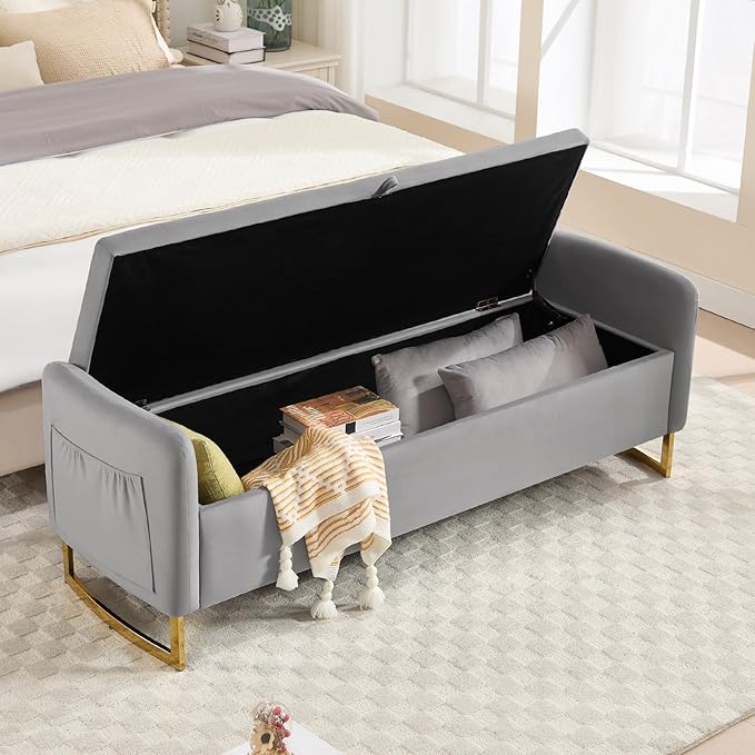 65" End of Bed Storage Bench, Storage Bench