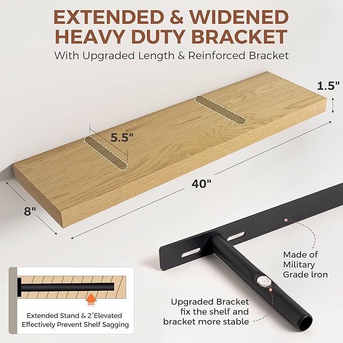Dreamland 40 Inch Floating Shelves