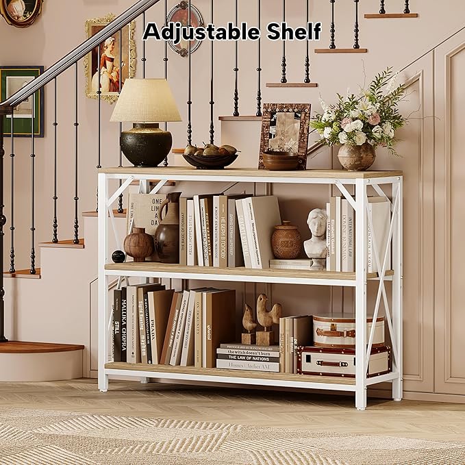 Homeiju Entry Table 40" Width, 3-Tier Entryway Table