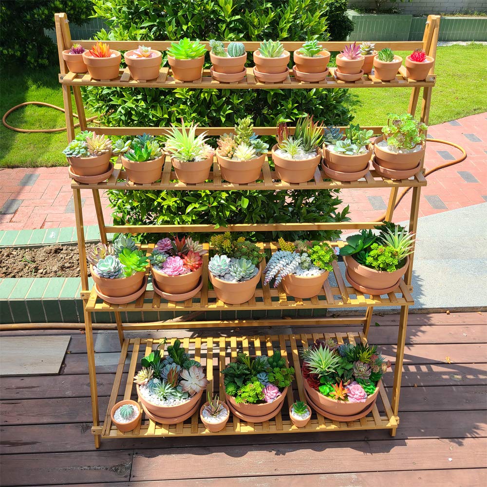 Yishang 3.5 Inch Shallow Terra Cotta pots with Saucer/Tray,Ceramic Clay Planter with Drain Hole for Succulent & Cactus Nursery Planter, DIY Craft Projects, Wedding and Party Favors