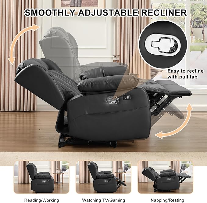 Loveseat Recliner Sofa, RV Recliner Couch, Manual Reclining Loveseat