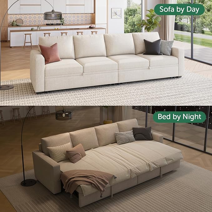 HONBAY Modular Sectional Sleeper Sofa Bed,
