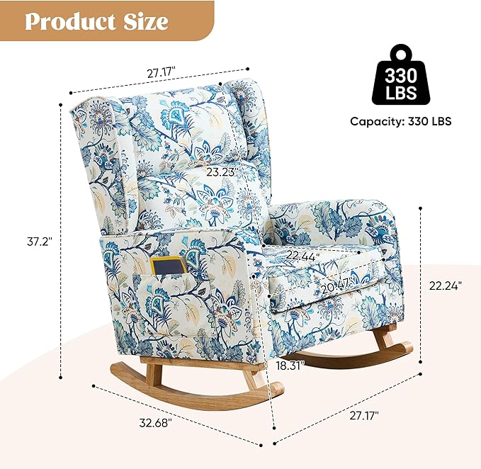 HCHAIRH Nursery Rocking Chairs, Rocking Chair Nursery