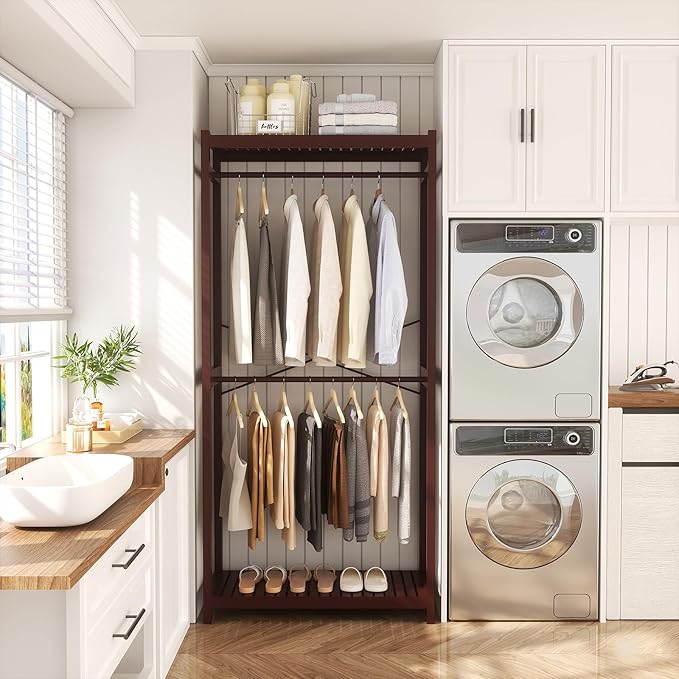 Homykic Bamboo Clothes Rack