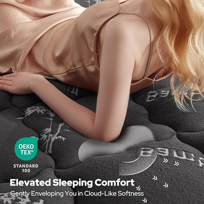 BEDLORE Twin Mattress Topper Viscose Derived from Bamboo, Thick Pillow Top
