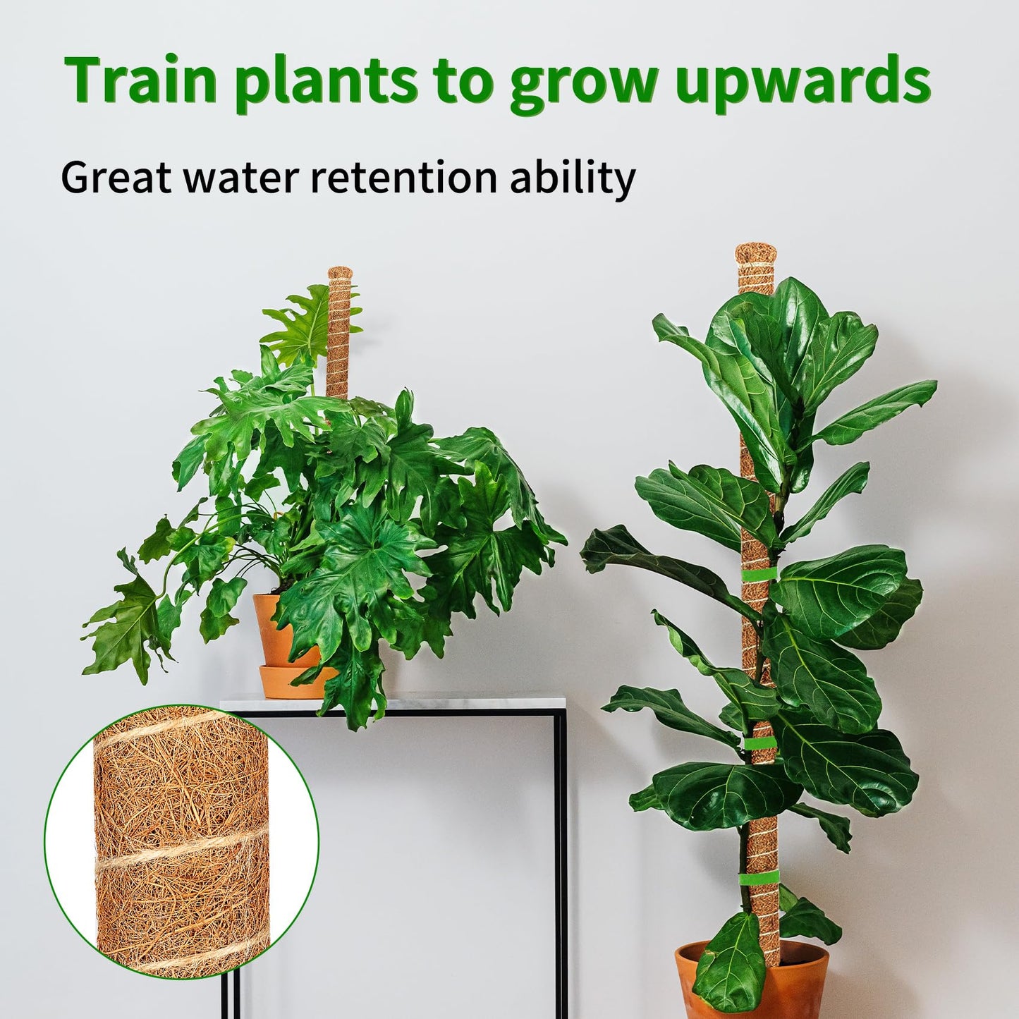 Dimpoo 2 Pack Moss Pole, 35.4-Inch Moss Poles for Plants Monstera,Bendable Plant Support Stakes for Climbing Plants Indoor, Garden Trellis Plant Stick for Potted Plants, Pothos Philodendron
