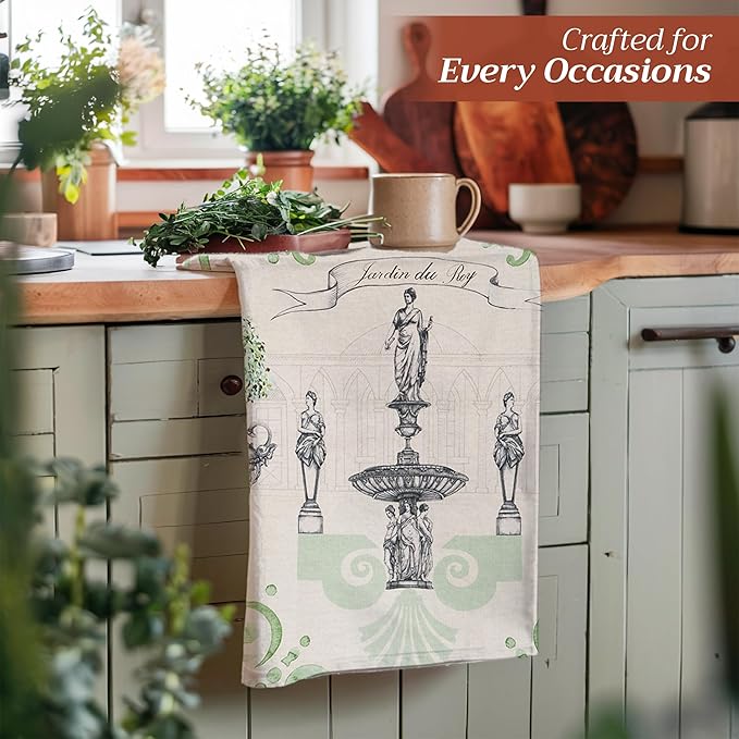 Maison d' Hermine Kitchen Towels Set of 2 100% Cotton 27.50" x 20" Reusable