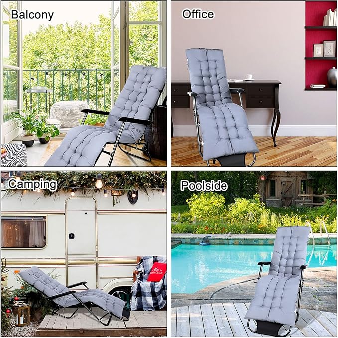 Bucherry 67 x 19 Inch Chaise Lounge Cushions Soft Lounge Chair Cushion Gravity