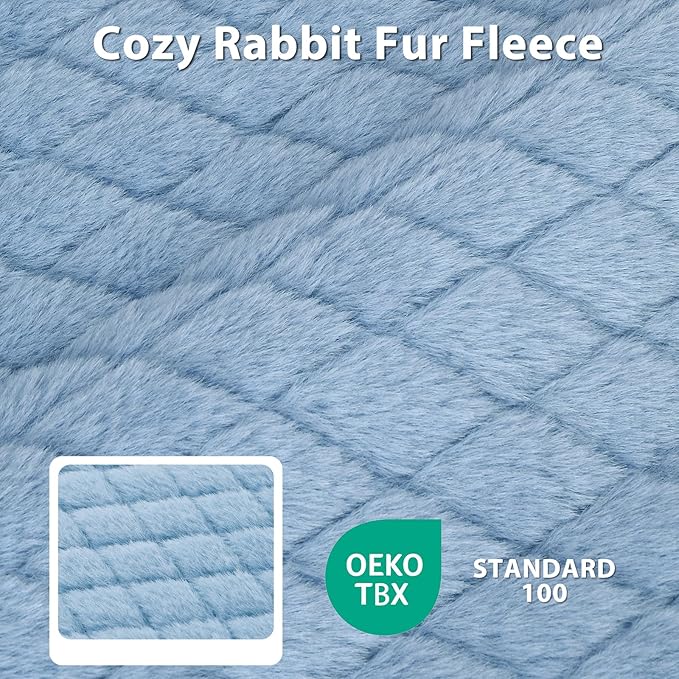JOEJOY Orthopedic Dog Bed for Small Dogs, Washable Dog Crate Bed Small Sized with Removable Cover, Egg Memory Foam Pet Beds, Blue, 23"x17"