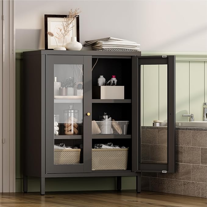YAUWOH Metal Bathroom Cabinet