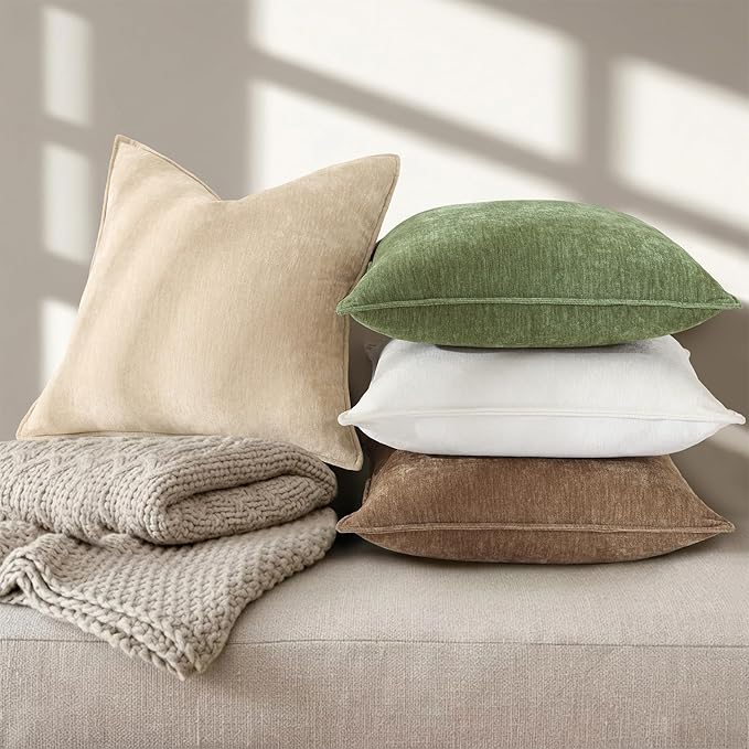 decorUhome Summer Couch Throw Pillow Covers 20x20 Set of 2, Decorative Soft