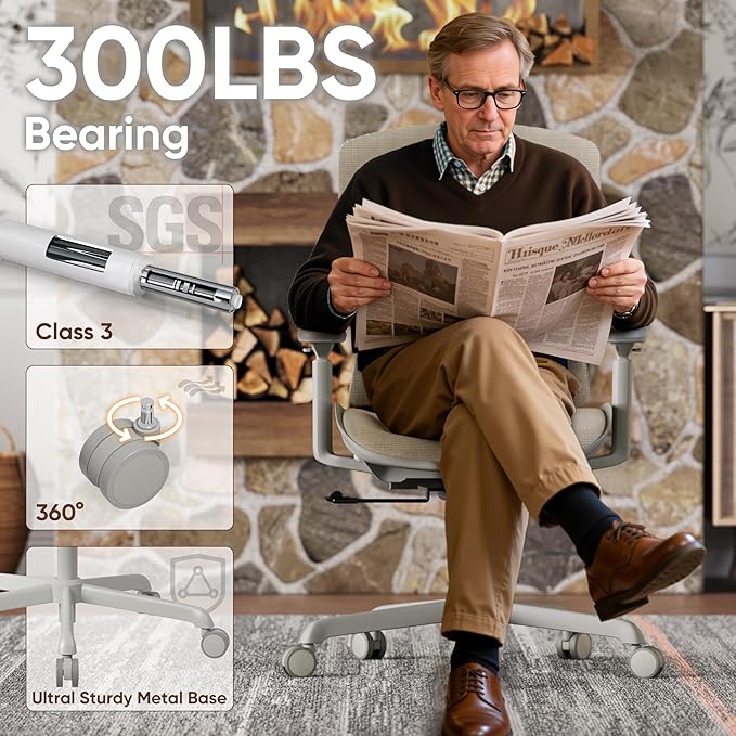 ELABEST Mesh Office Chair, Ergonomic Computer Desk Chair, Sturdy Task Chair-