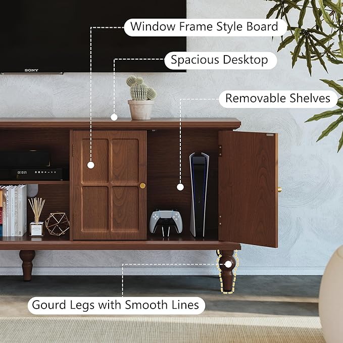 3More 67" Mid Century Modern TV Stand
