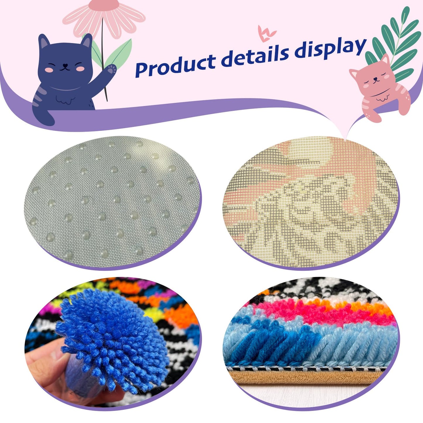 veirousa Halloween Jack O Lantern Latch Hook Kits for Adults Kids Beginners DIY Latch Hook Rug Kit Pre-Printed Hook and Latch Carpet Making Kits Cross-Stitch Wall Hanging Crochet Set 15x20 Inch