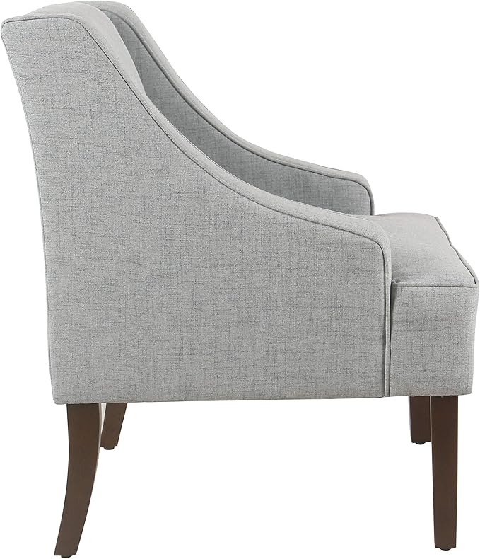 HomePop Swoop Arm Living-Room-Chairs, Soft Dove Gray