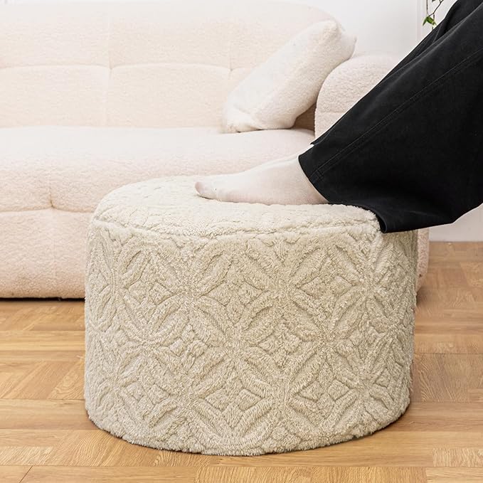 Plush Multi-Functional Ottoman Pouf – Ergonomic Ottoman Foot Rest