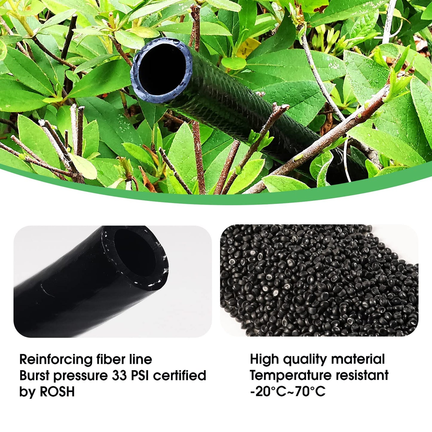 Maotong 20 FT 1/2 inch Drip Irrigation Tubing Main Line Hose for Garden Irrigation System