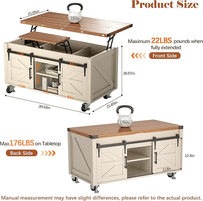 Turosur Lift Top Coffee Table