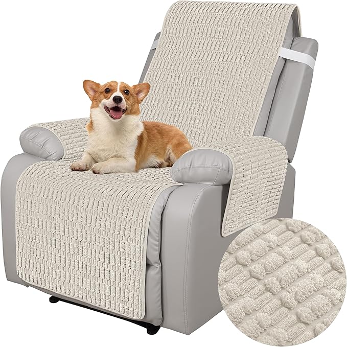 Foxdecor Recliner Chair Covers, Recliner Cover Non-Slip Chair Covers, Washable