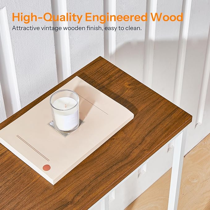 HOOBRO Narrow Console Table, 29.5" Small Entryway Table, Thin Sofa Table