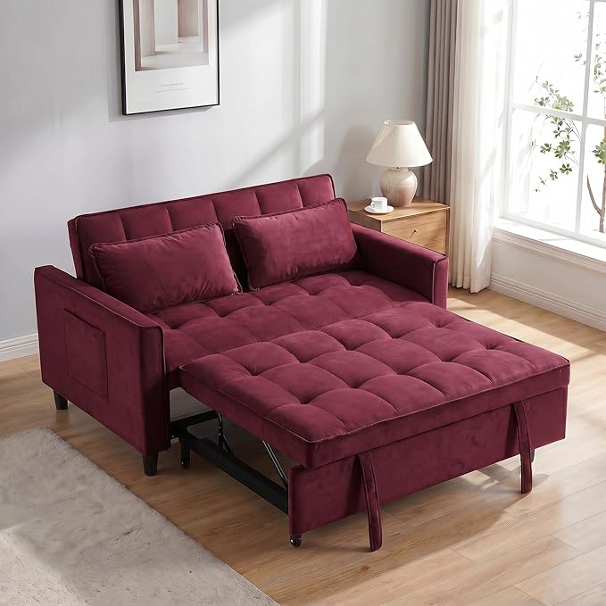 3 in 1 Convertible Sofa Bed, Loveseat Sleeper Sofa