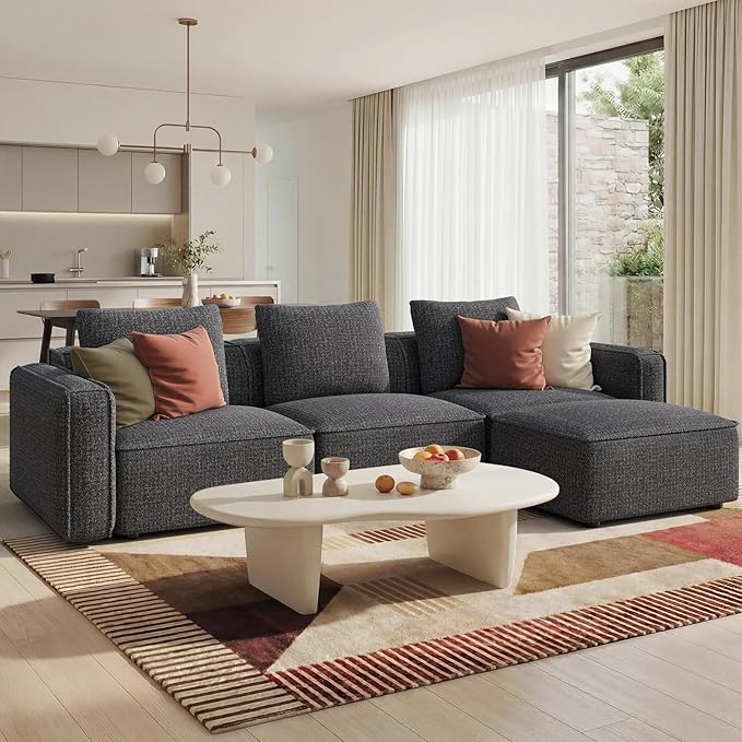 Welzona 103" Modular Sectional Sofa, Minimalist Comfy Cloud Couch Sectional