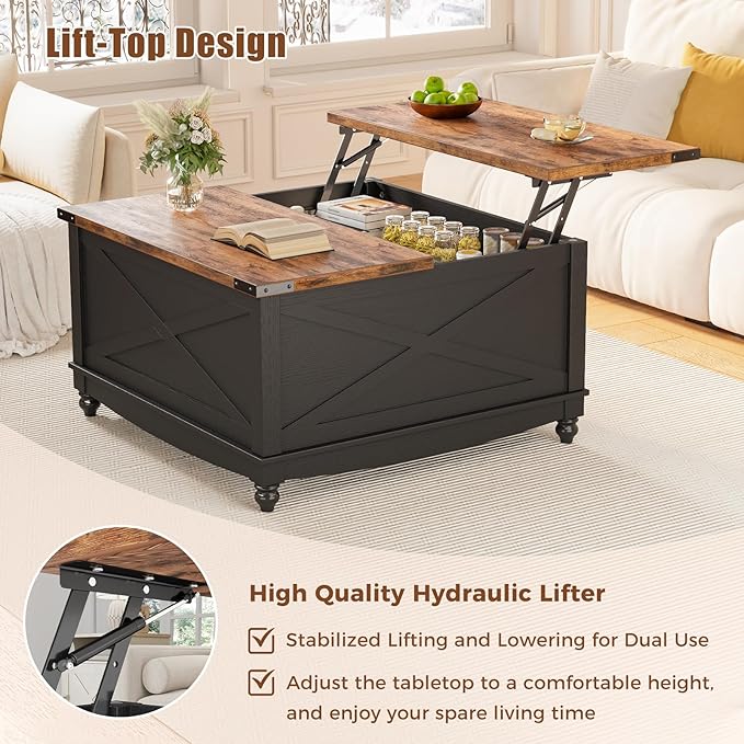 ALLSTAND 31.5" Lift Top Coffee Table