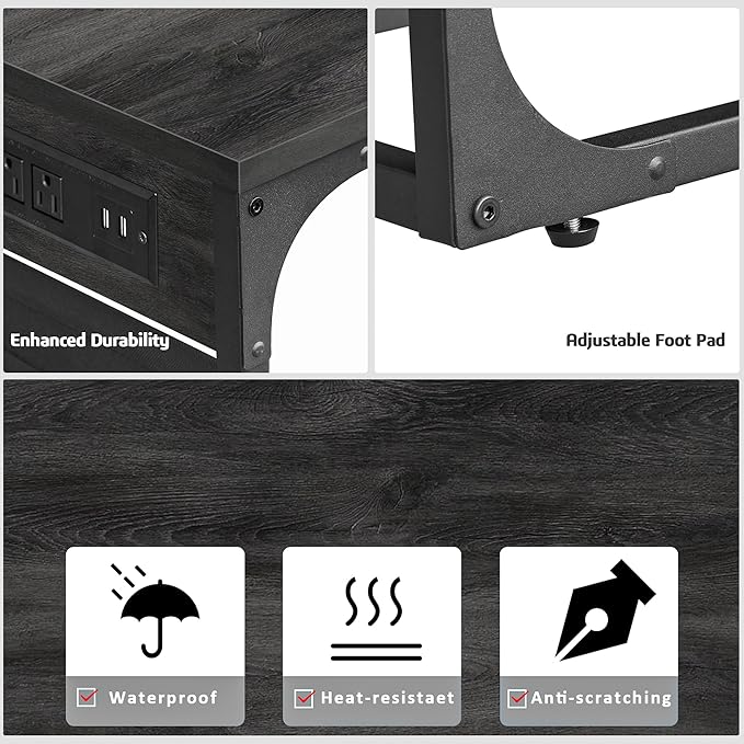 TUTOTAK C Shaped End Table