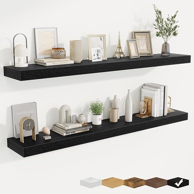 fuqing Floating Shelves for Wall, Wall Mounted Wood Floating Shelf