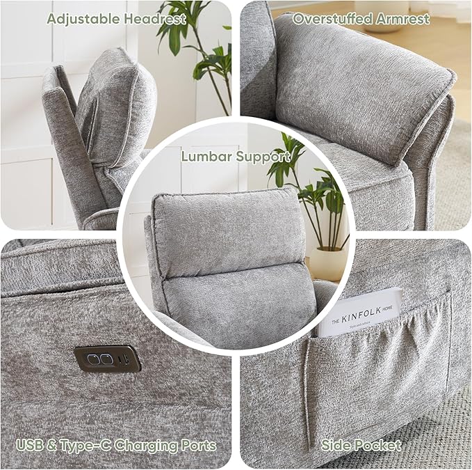 Power Swivel Rocker Recliner, Glider Recliner Nursery Chair