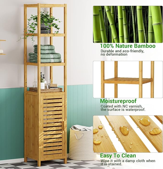 VIAGDO Storage Tall Slim Cabinet