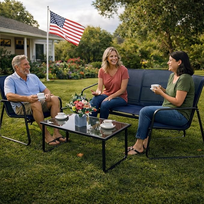 Kozyard Sofia 4-Piece Patio Conversation Set, Outdoor Furniture Set