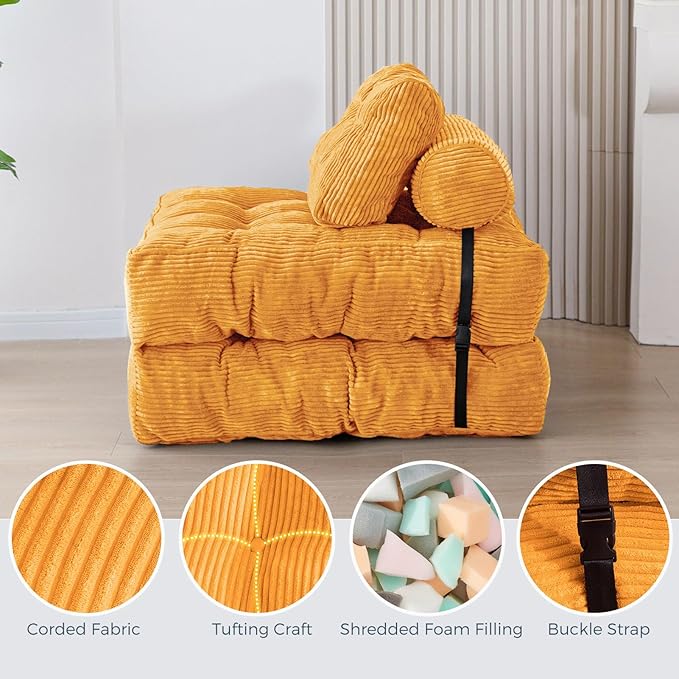 MAXYOYO Folding Sofa Bed, Convertible Sleeper Chair