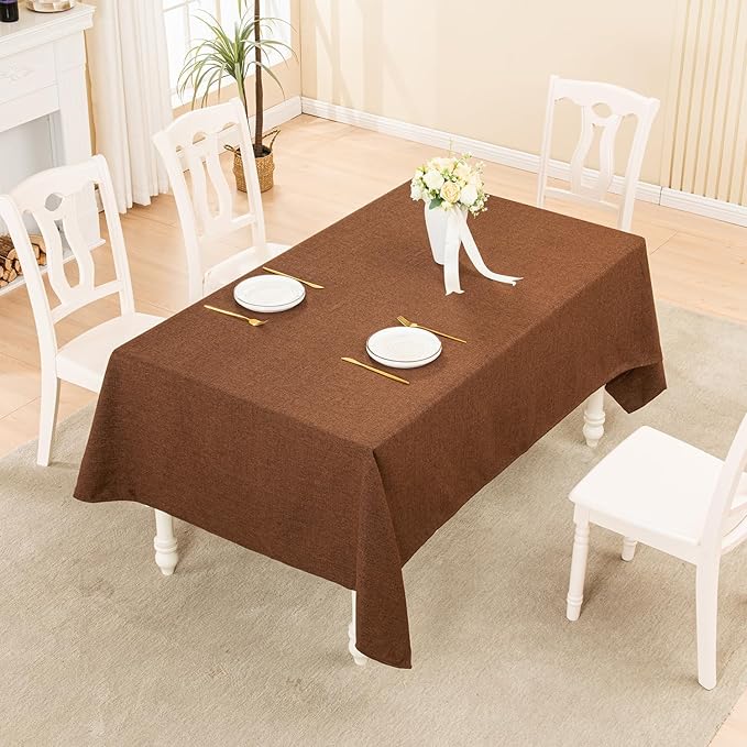 BALCONY & FALCON Rectangle Tablecloth Washable Wrinkle Resistant and Water