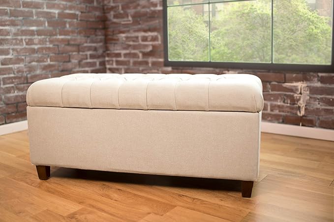 Homepop Home Decor | Tufted Ainsley Button Storage Ottoman Bench