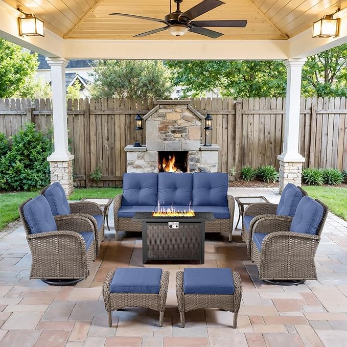 Belord Expansive 10 Pieces Outdoor Patio Furniture Set