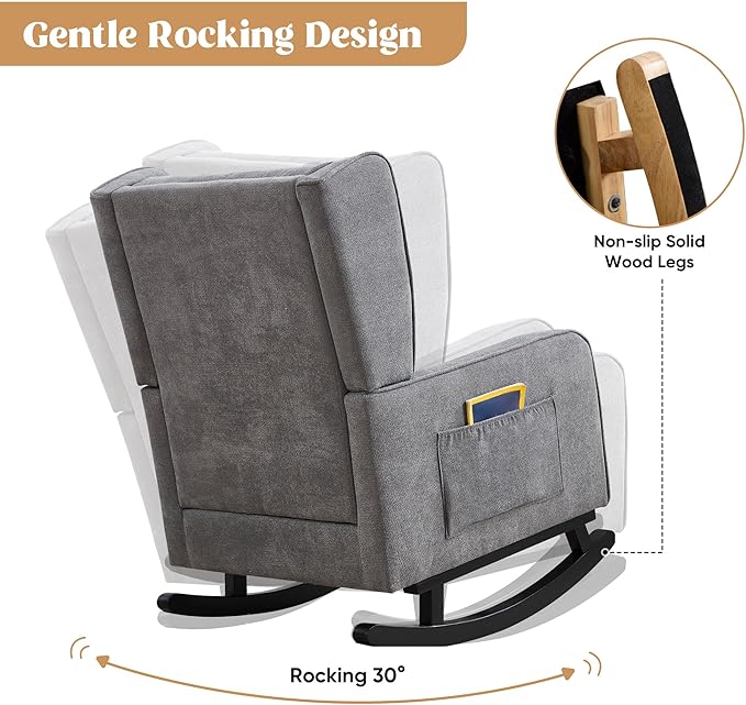 HCHAIRH Nursery Rocking Chairs, Rocking Chair Nursery