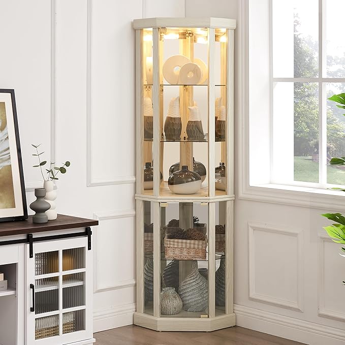 Glass Corner Display Cabinet